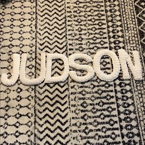 Decorative wall letters for the name J U D S O N